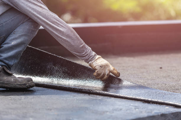 Professional Basement Waterproofing technician working in Big Rapids, MI